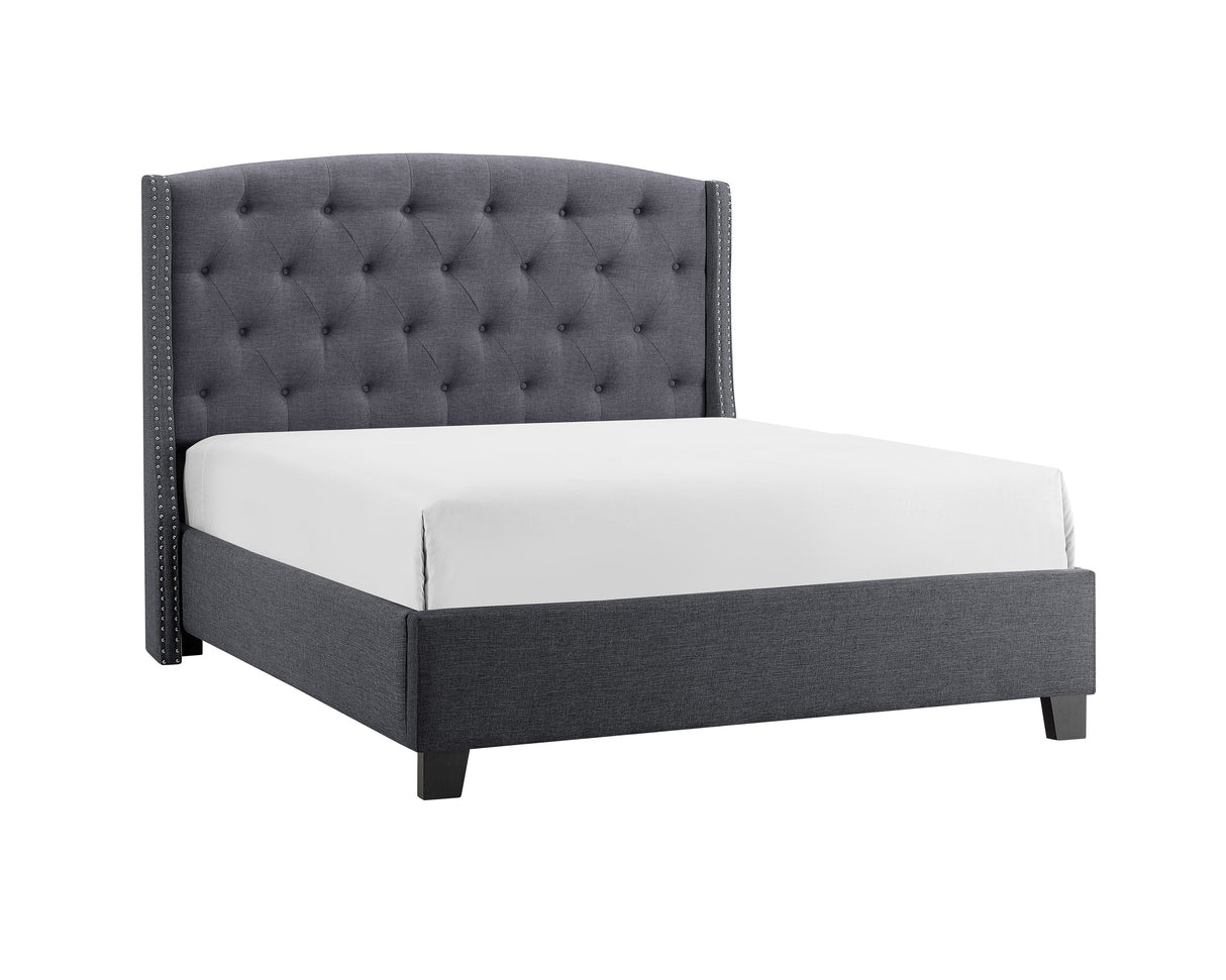 Eva Grey King Bed