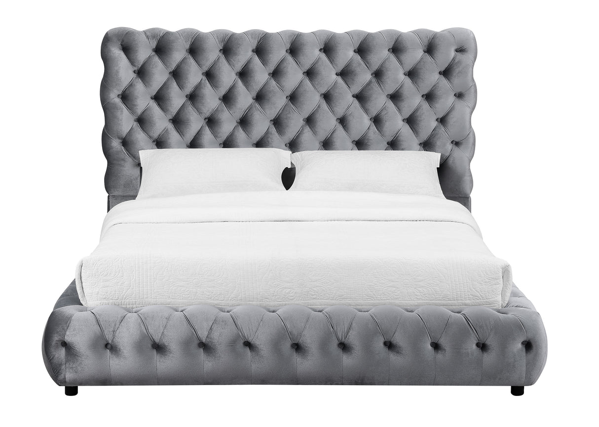 Flory Grey King Bed