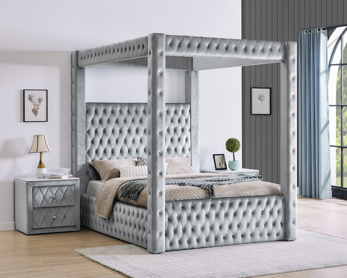 Annabelle Grey King Bed