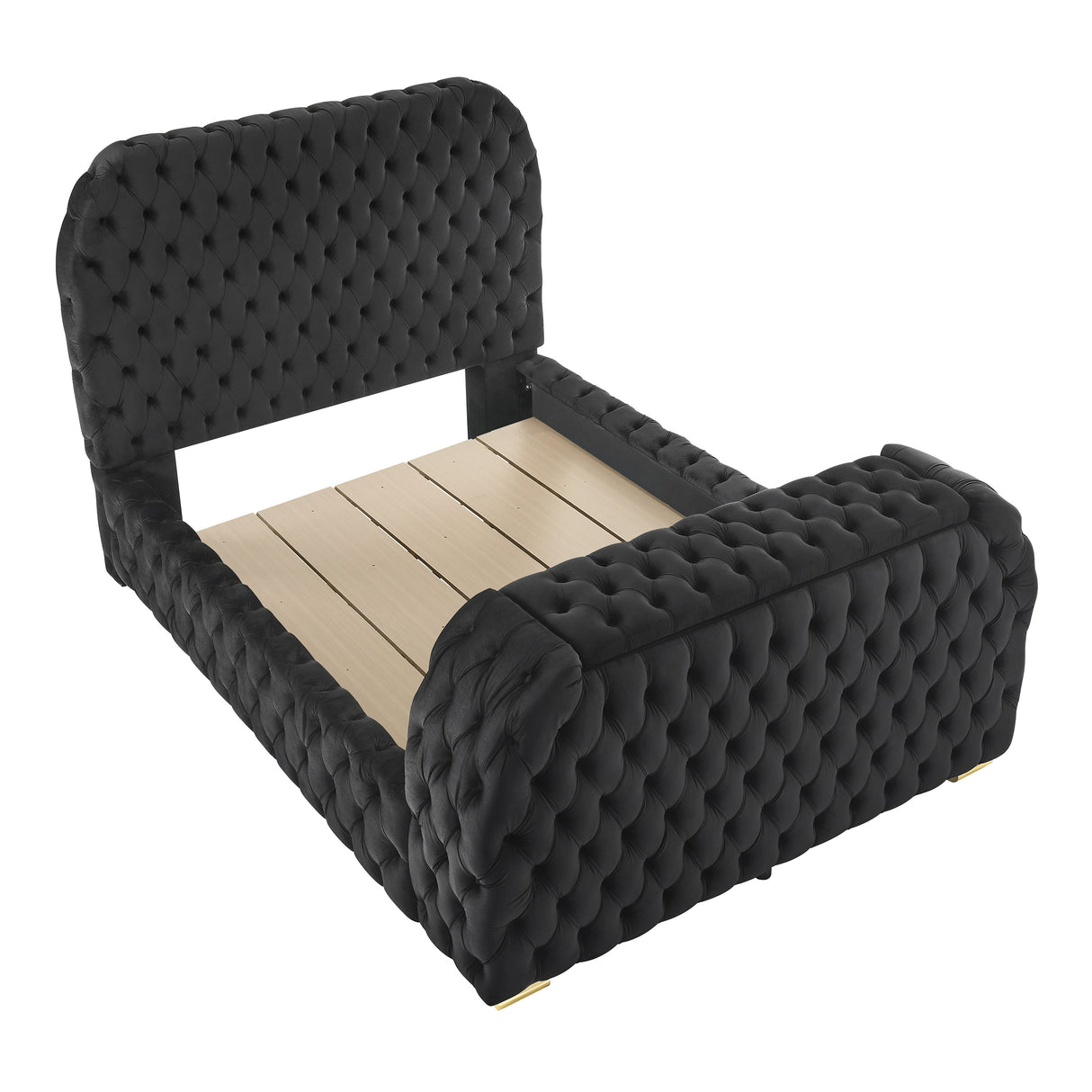 Natalia Black King Bed