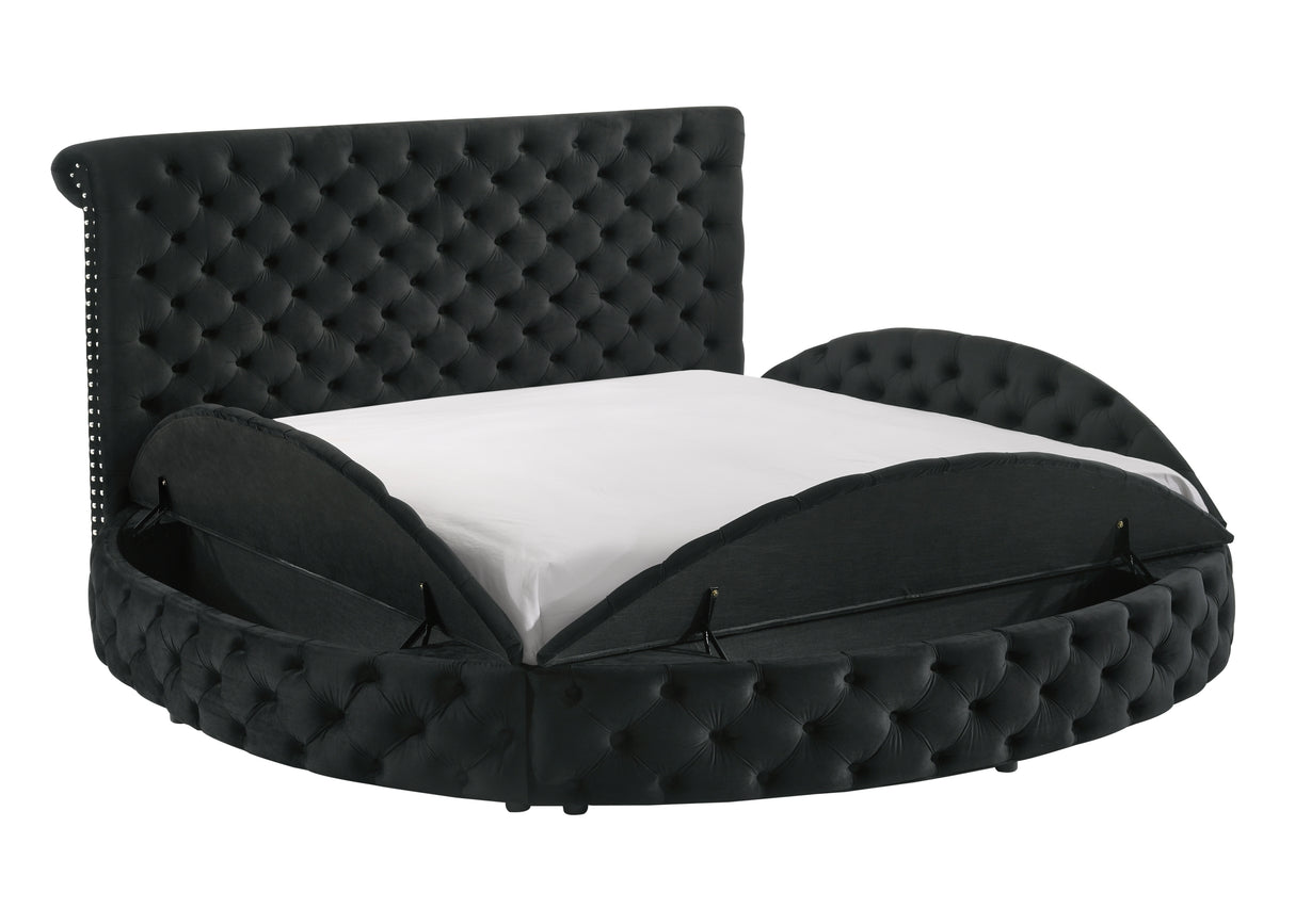 Brigitte Black King Storage Bed