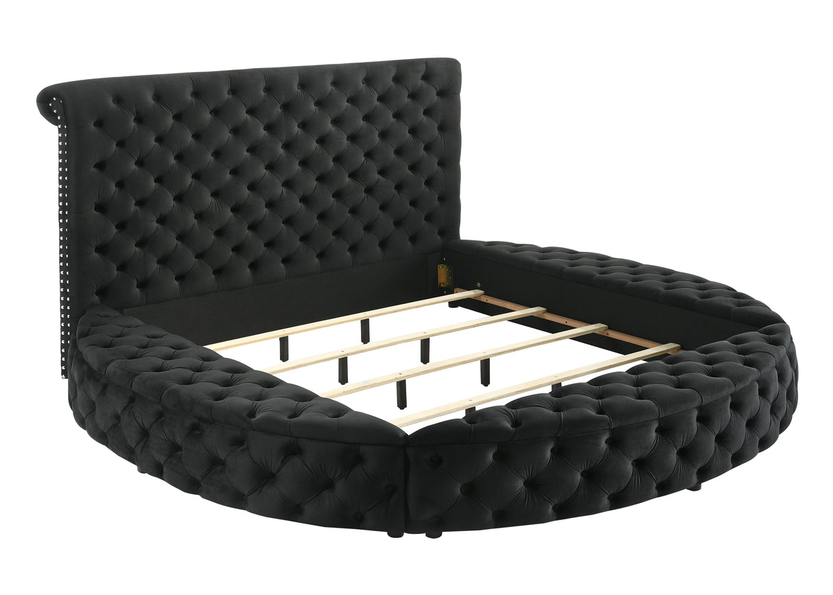Brigitte Black King Storage Bed