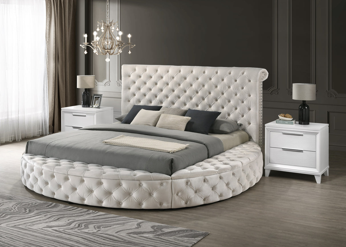 Brigitte Cream Queen Storage Bed