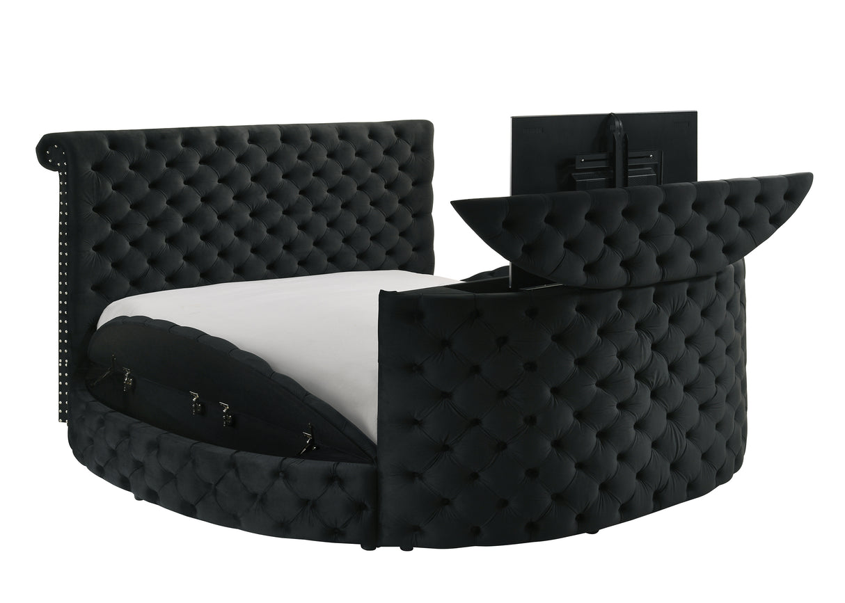 Voltare Black King Storage Bed