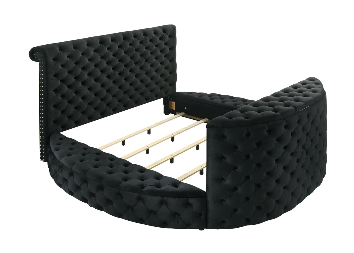 Voltare Black King Storage Bed