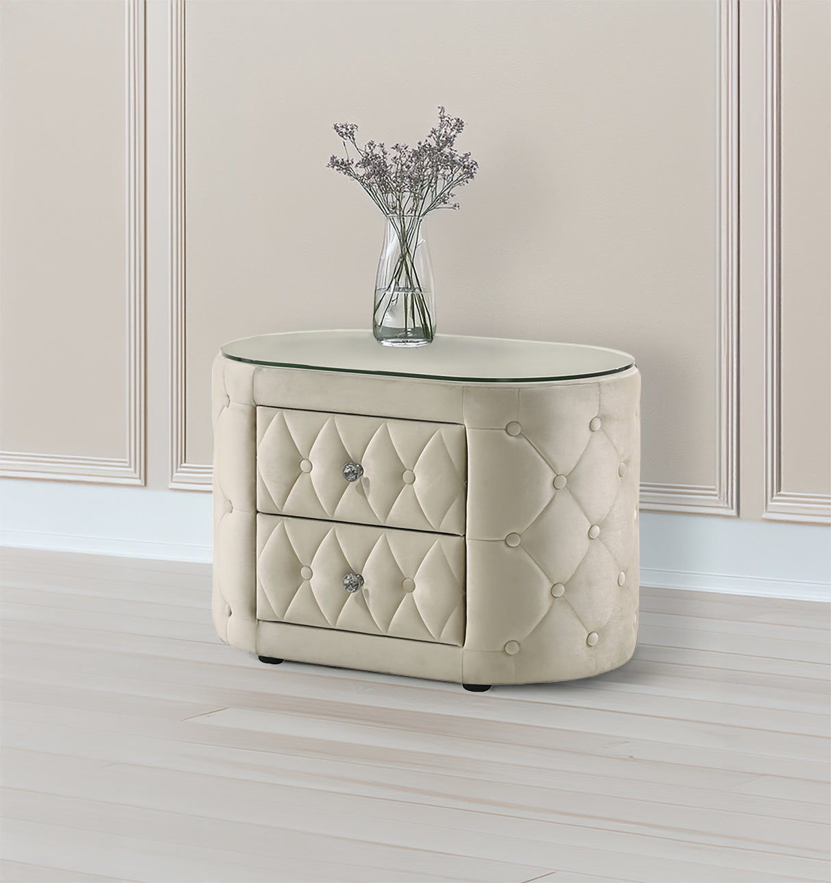 VOLTARE NIGHT STAND IVORY