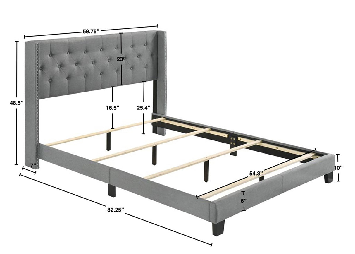 MAKAYLA FULL BED GREY