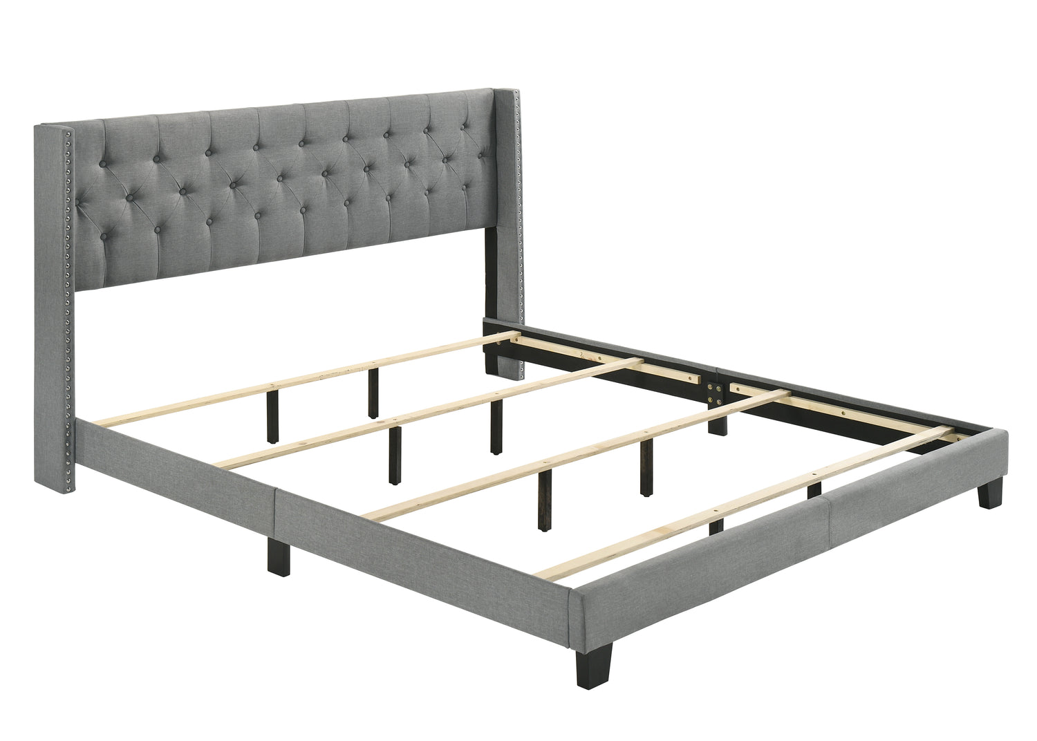 MAKAYLA KING BED GREY