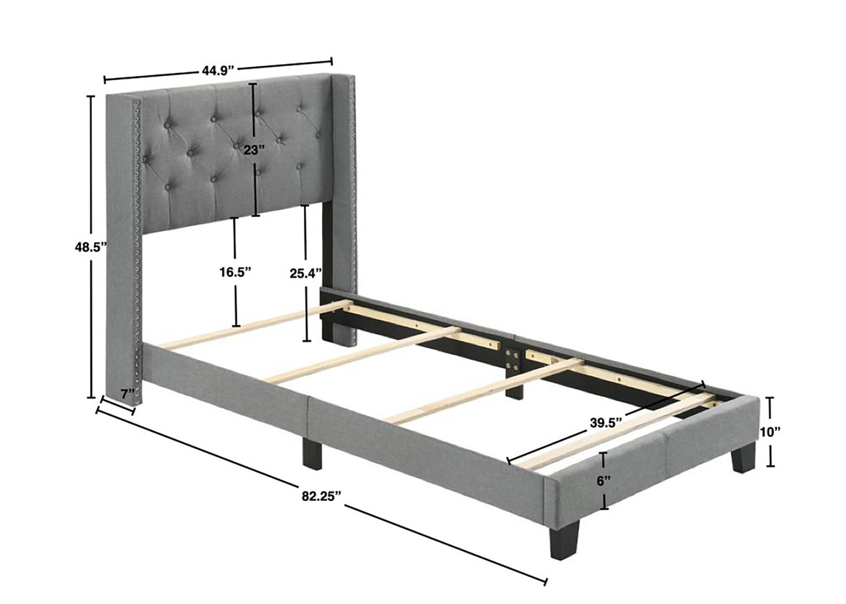 MAKAYLA TWIN BED GREY