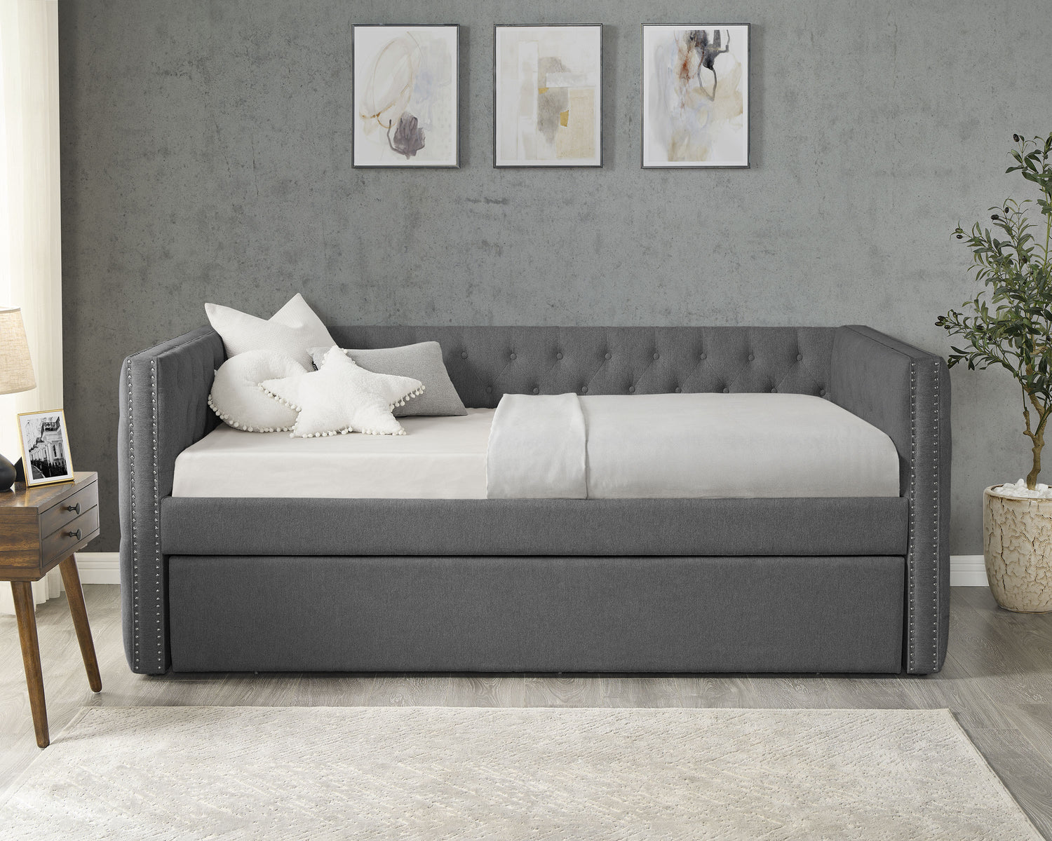 TRINA GUNMETAL GREY DAYBED