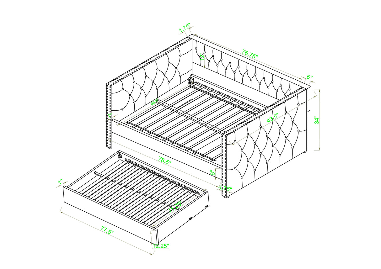 Trina Grey Daybed