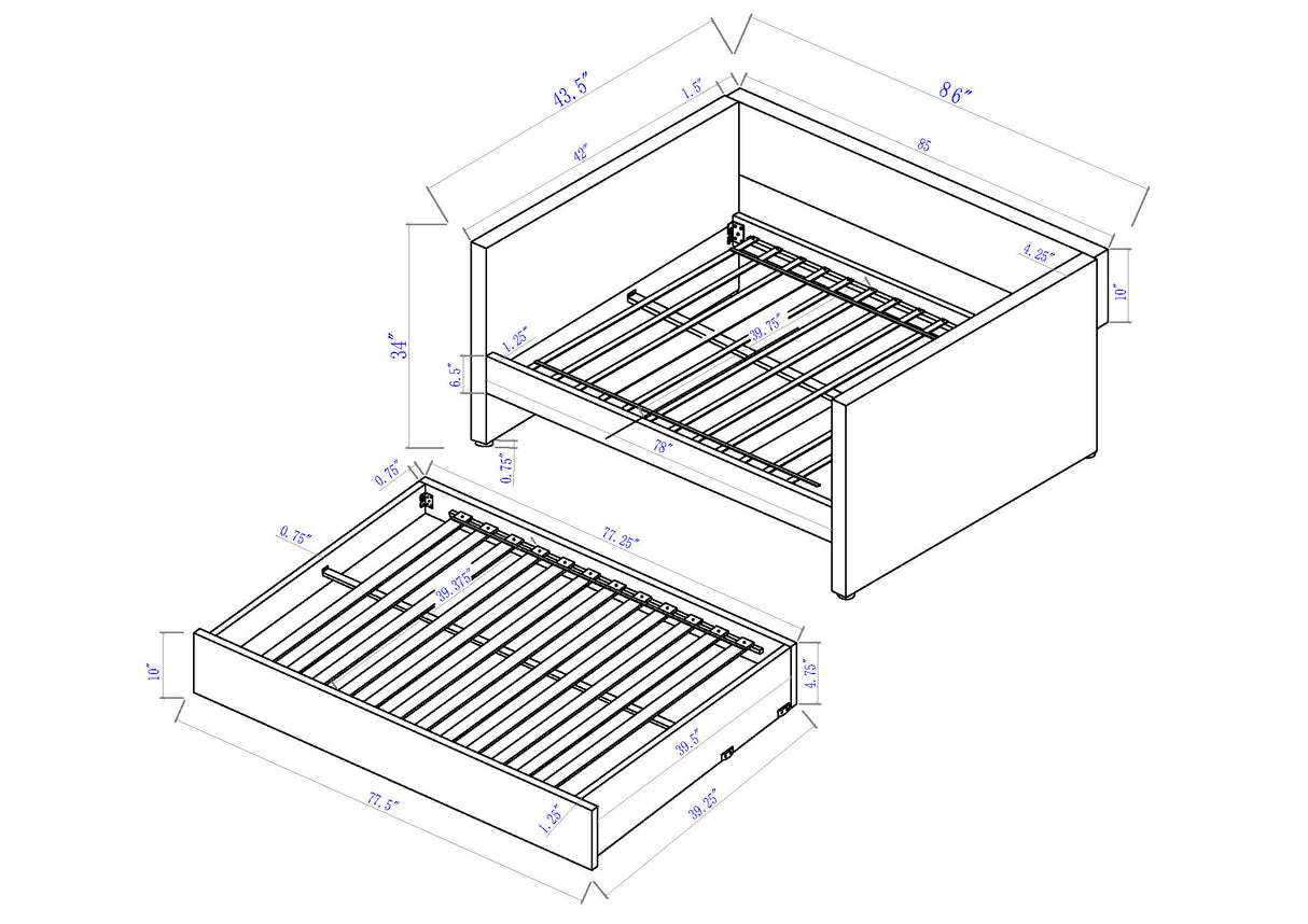 Hailey Grey Daybed