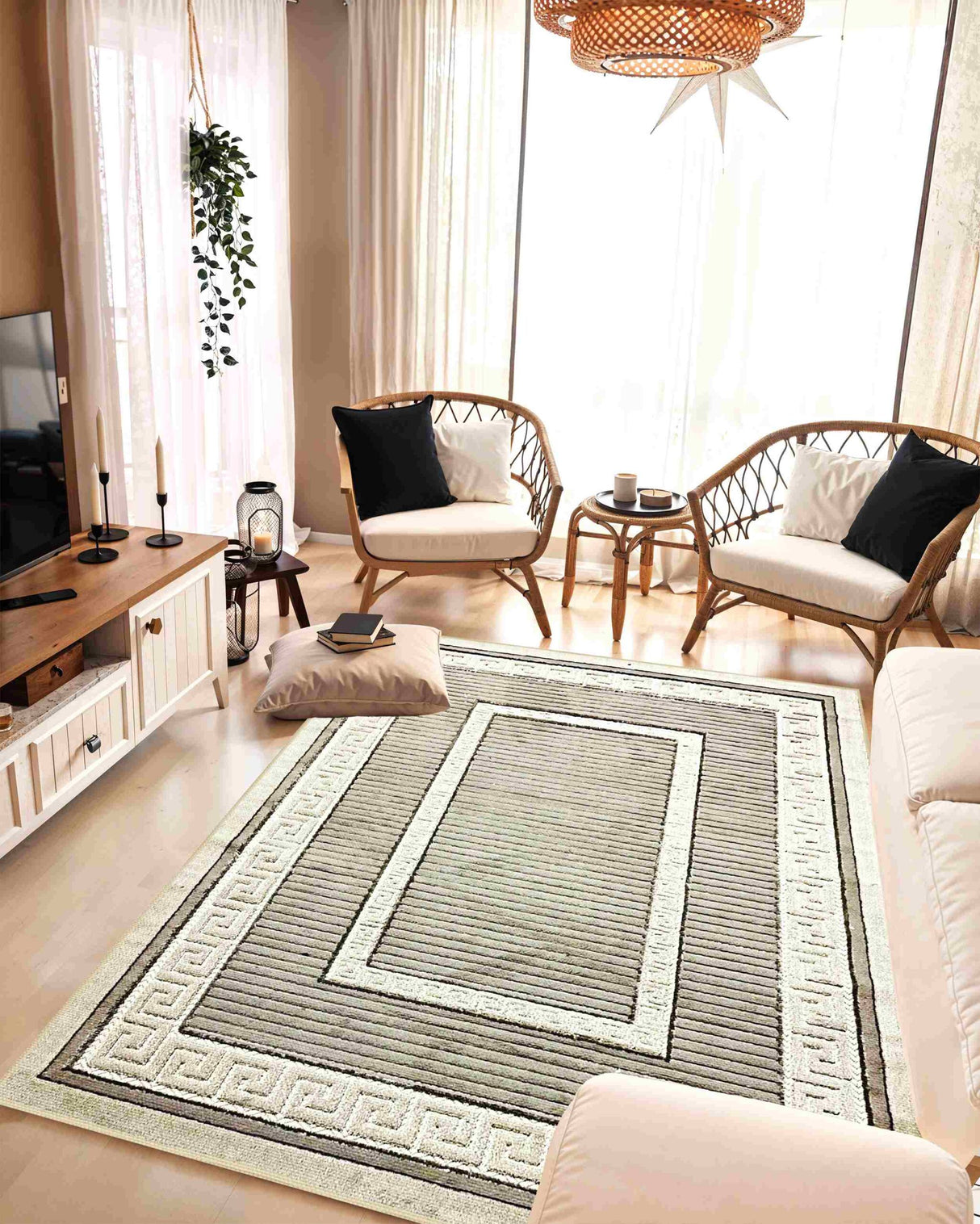 Tribal Area Rug 5514 Grey