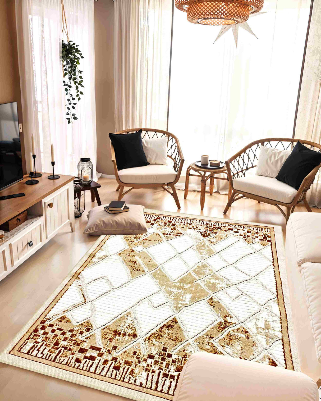 Tribal Area Rug 5521 Beige
