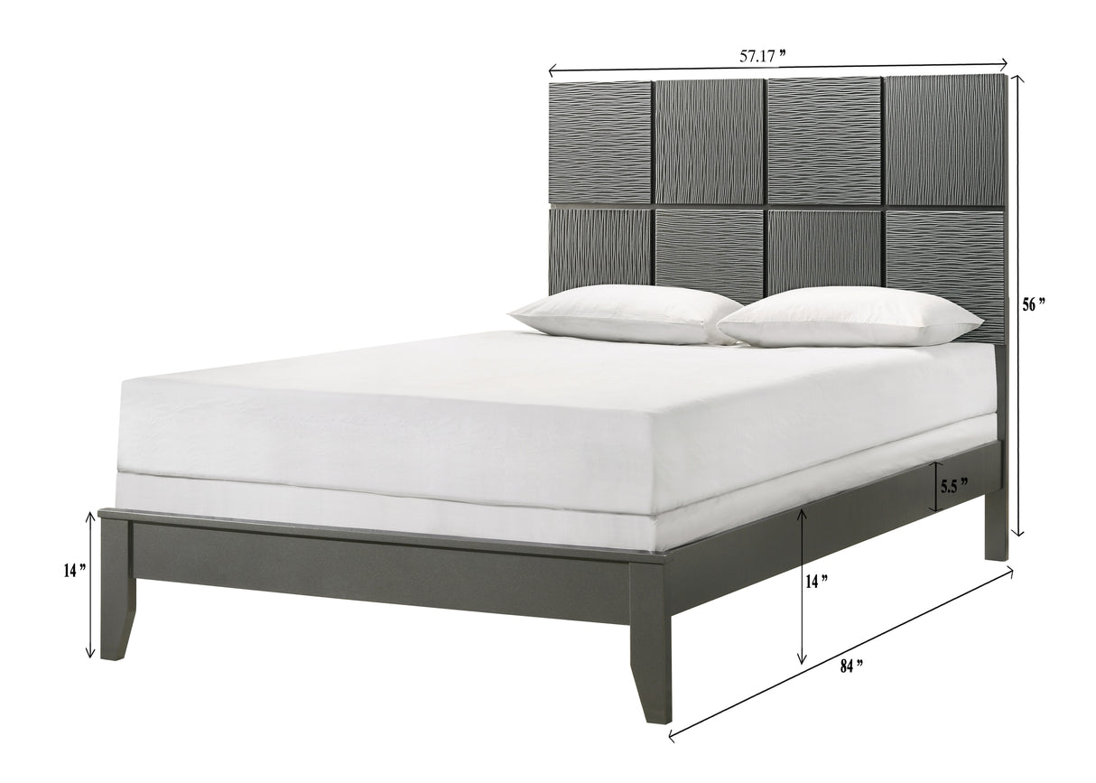 Denker Gunmetal Bedroom Group