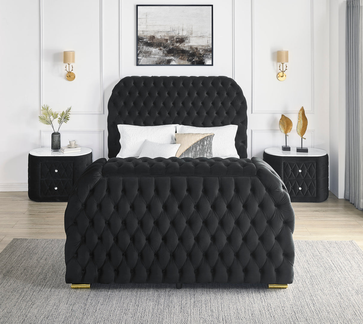 Natalia Bed W/Fireplace,Tv Lift Bk