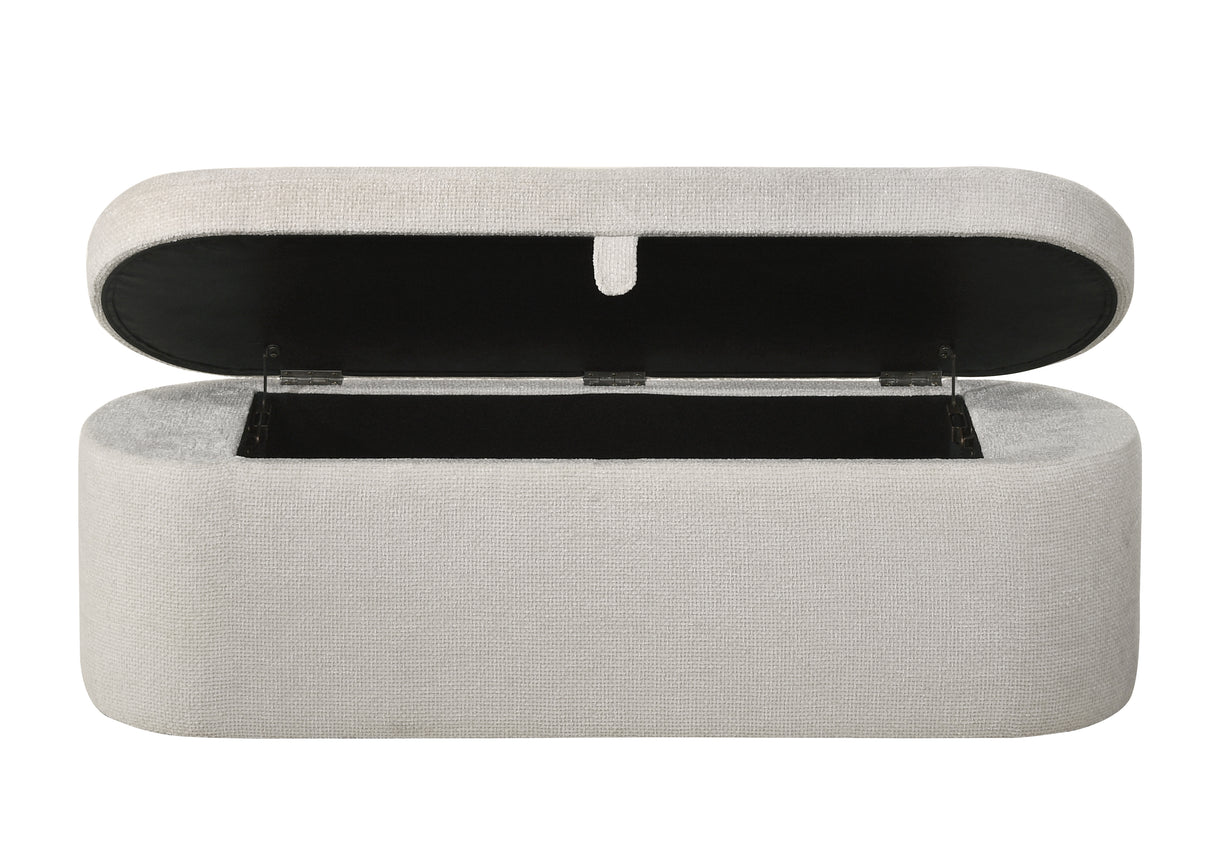 Philipa Storage Bench-Oatmeal Tweed