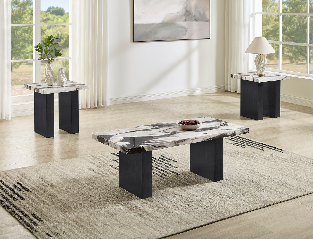 Vega 3-Piece Faux Marble Cocktail Set
