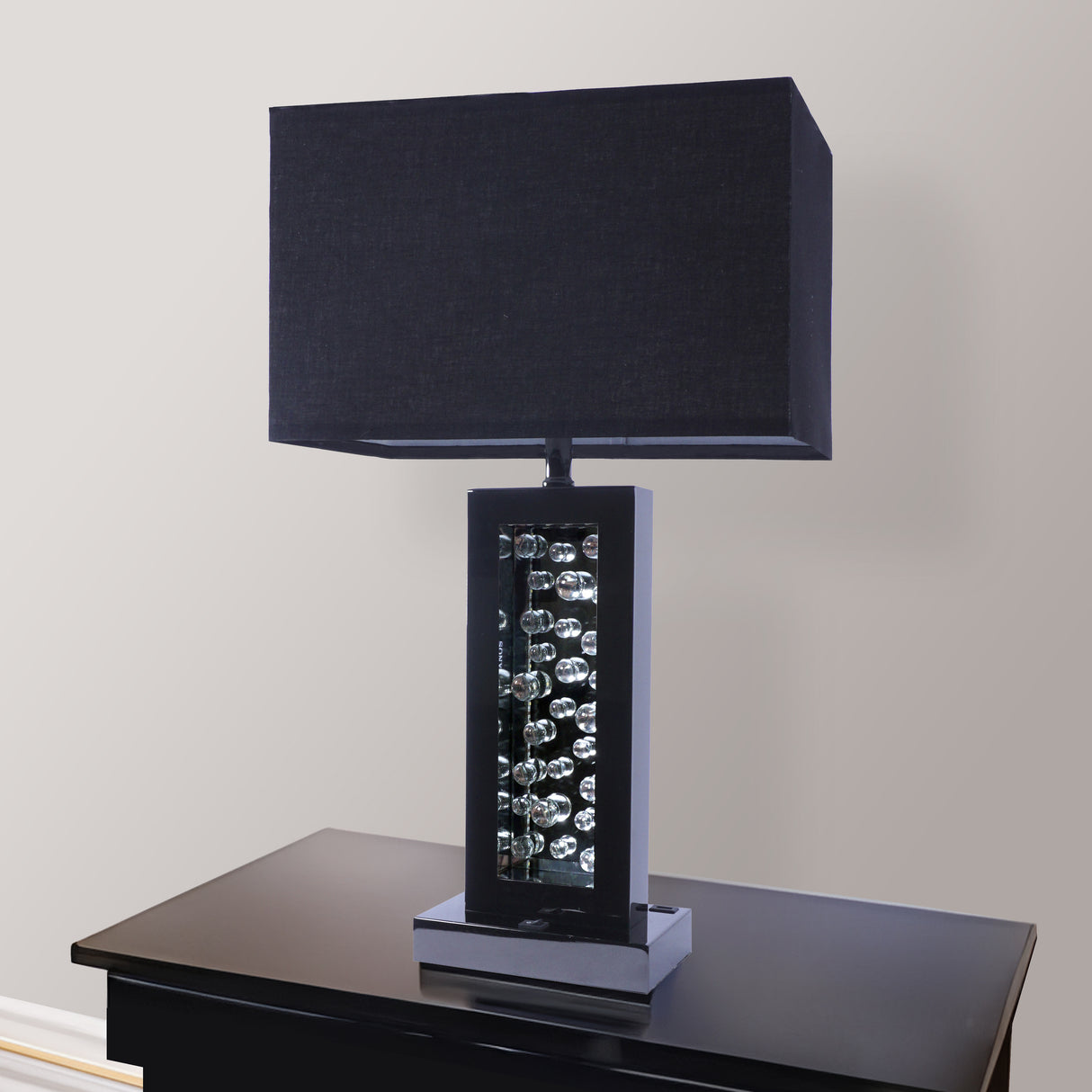 MONICA LAMP BLACK NICKEL-LED ACCENT