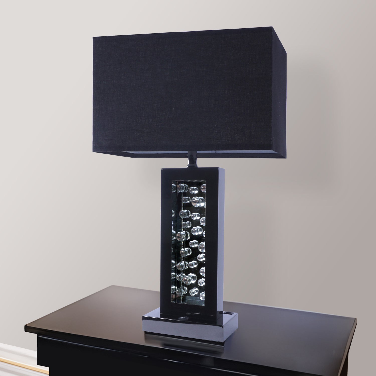MONICA LAMP BLACK NICKEL-LED ACCENT