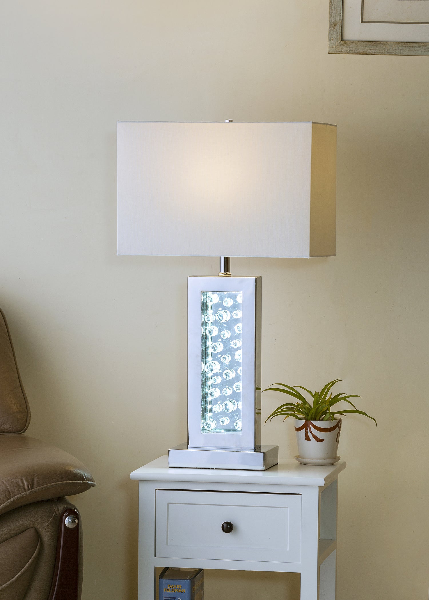 MONICA LAMP CHROME-LED ACCENT