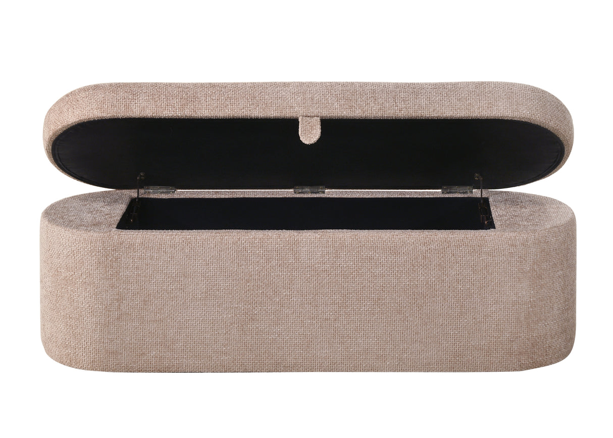 Philipa Storage Bench-Mauve Tweed