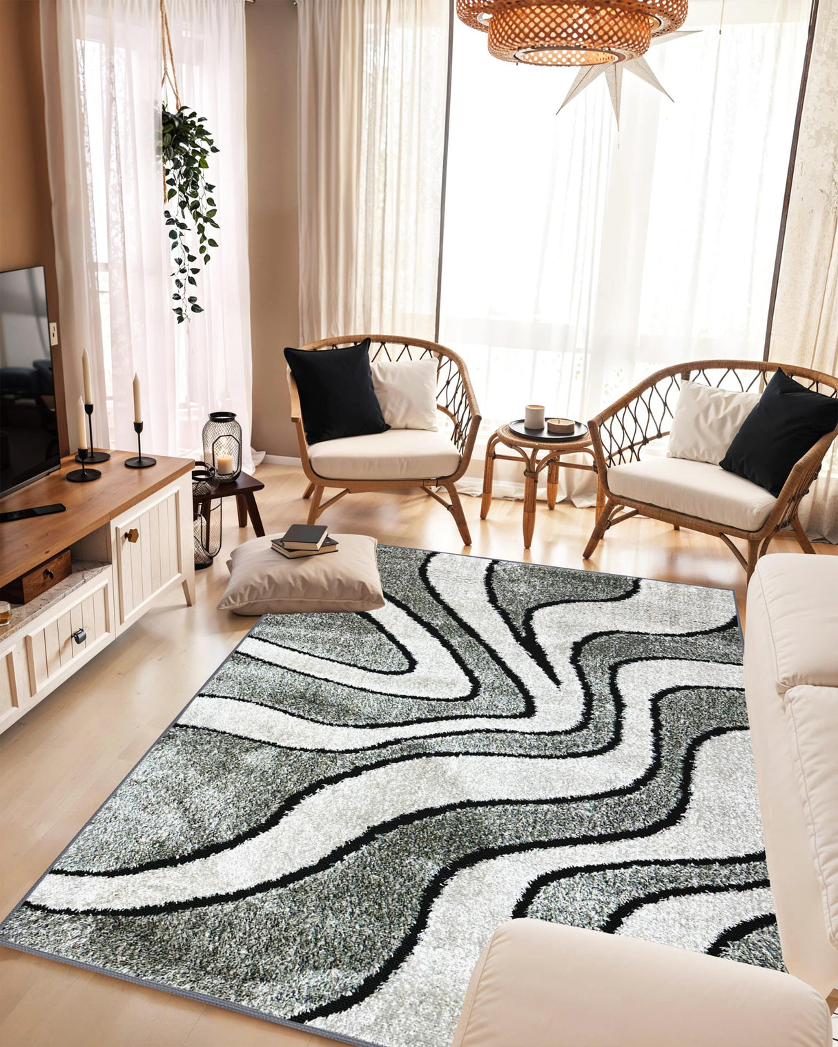 5d Shaggy Area Rug 6413