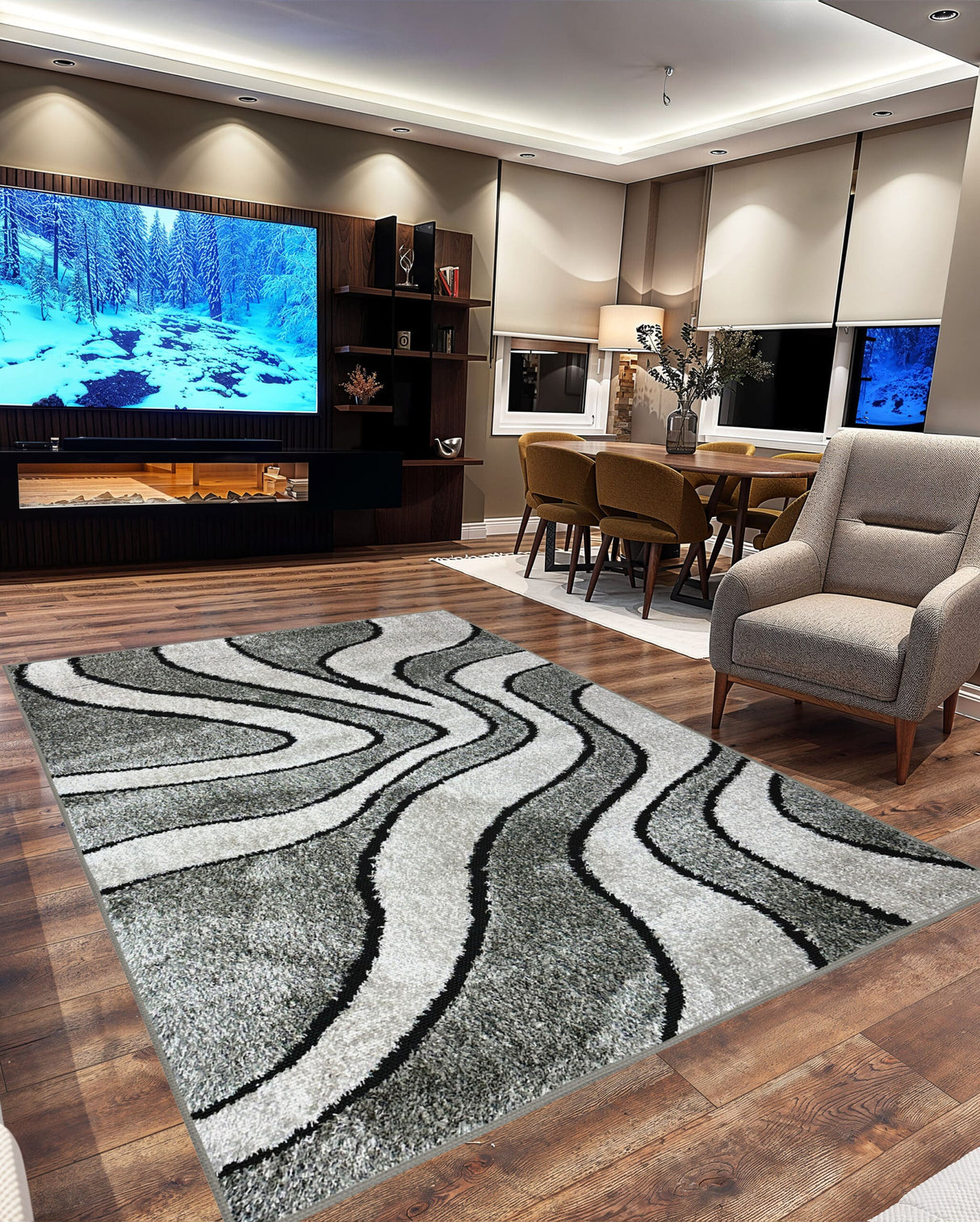 5d Shaggy Area Rug 6413