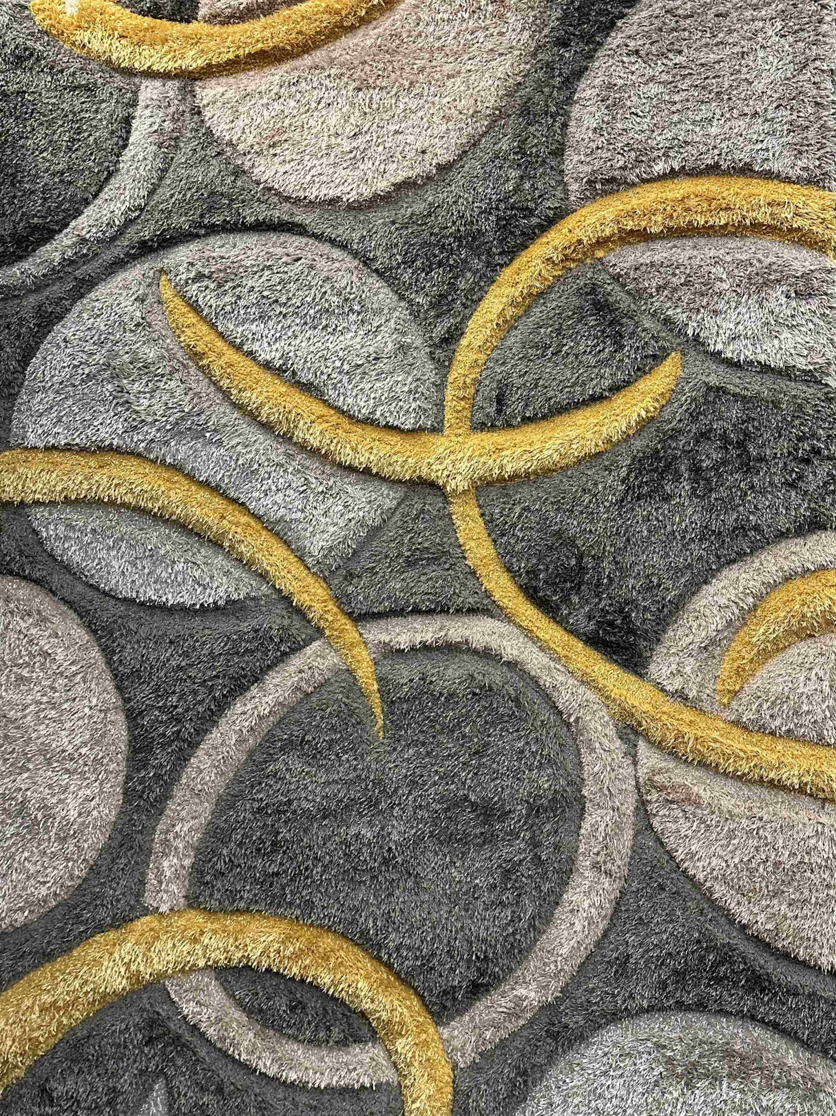 4d Shaggy Area Rug 6482 Black