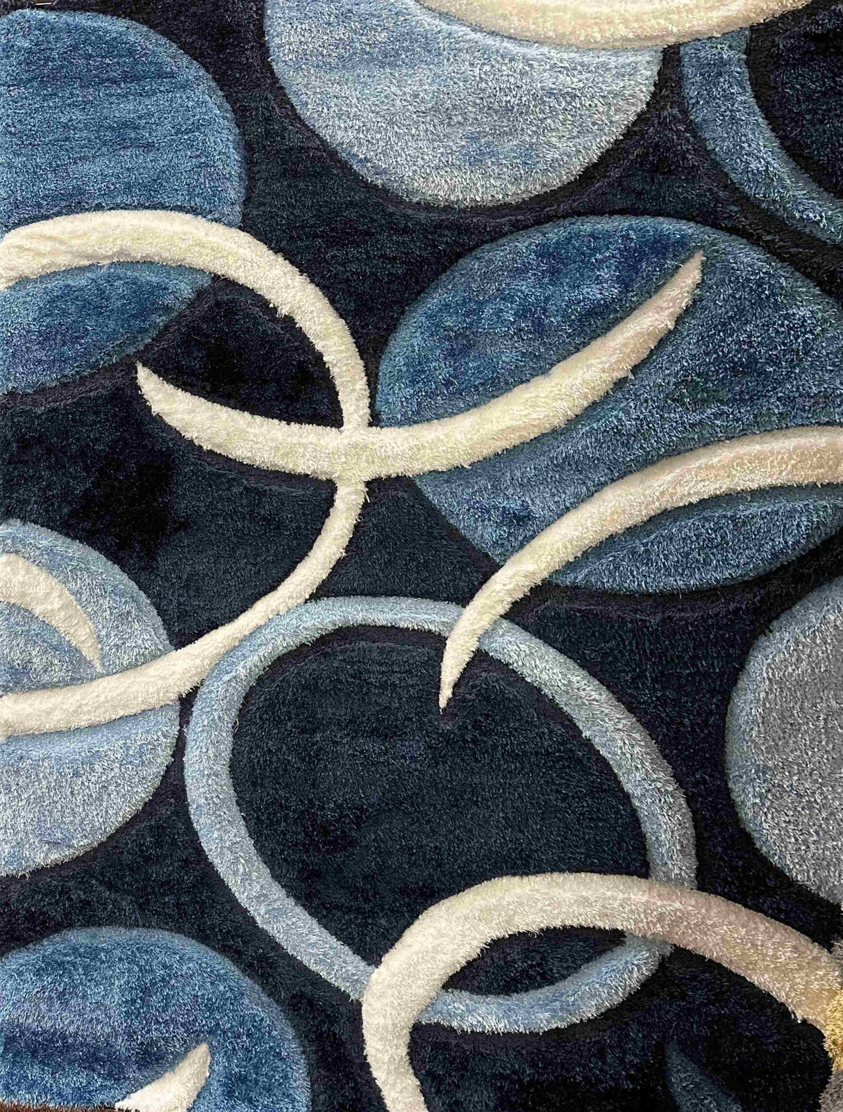 4d Shaggy Area Rug 6482 Ocean