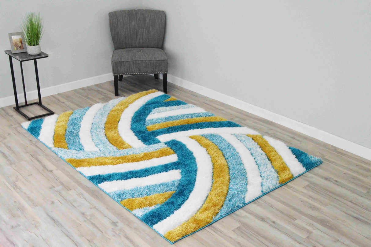 4d Shaggy Area Rug 6483 Multi
