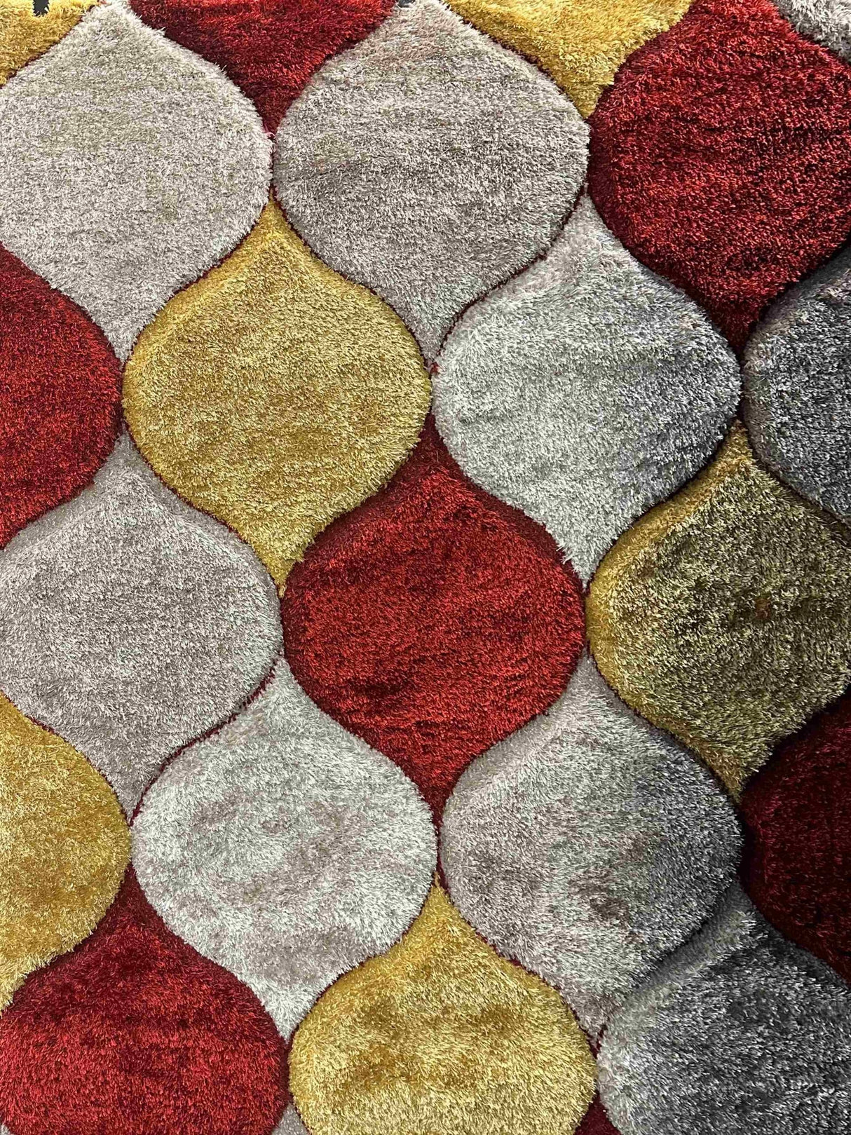 4d Shaggy Area Rug 6488 Burgundy