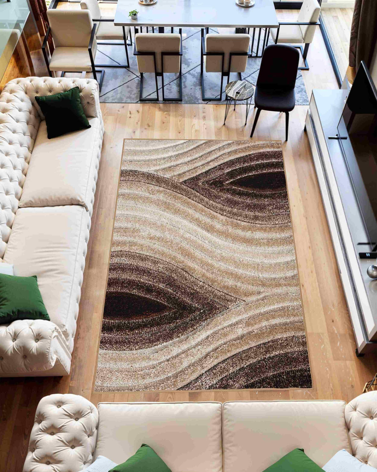 4d Shaggy Area Rug 6496 Brown
