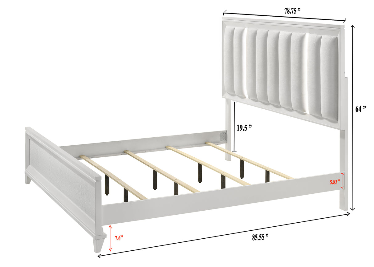 Cressida Bedroom Group White King bed