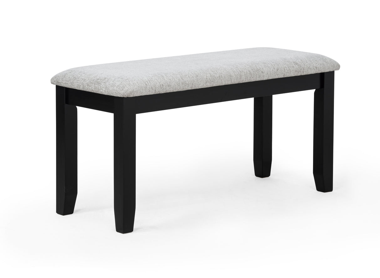 Lester 6-Piece Dining with Bench L.Grey