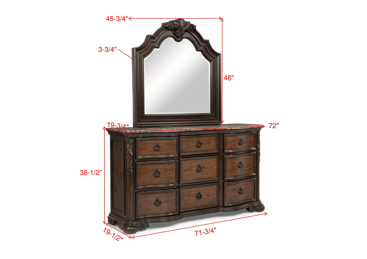Ludwig Bedroom Group dresser and mirror