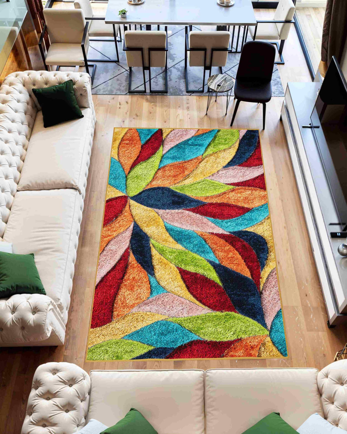 4d Shaggy Area Rug 6994 Multi
