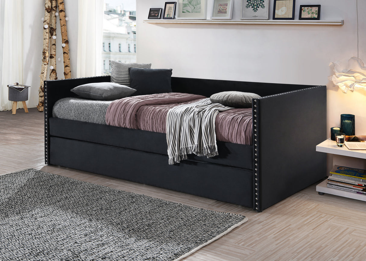 Sadie Black Velvet Daybed