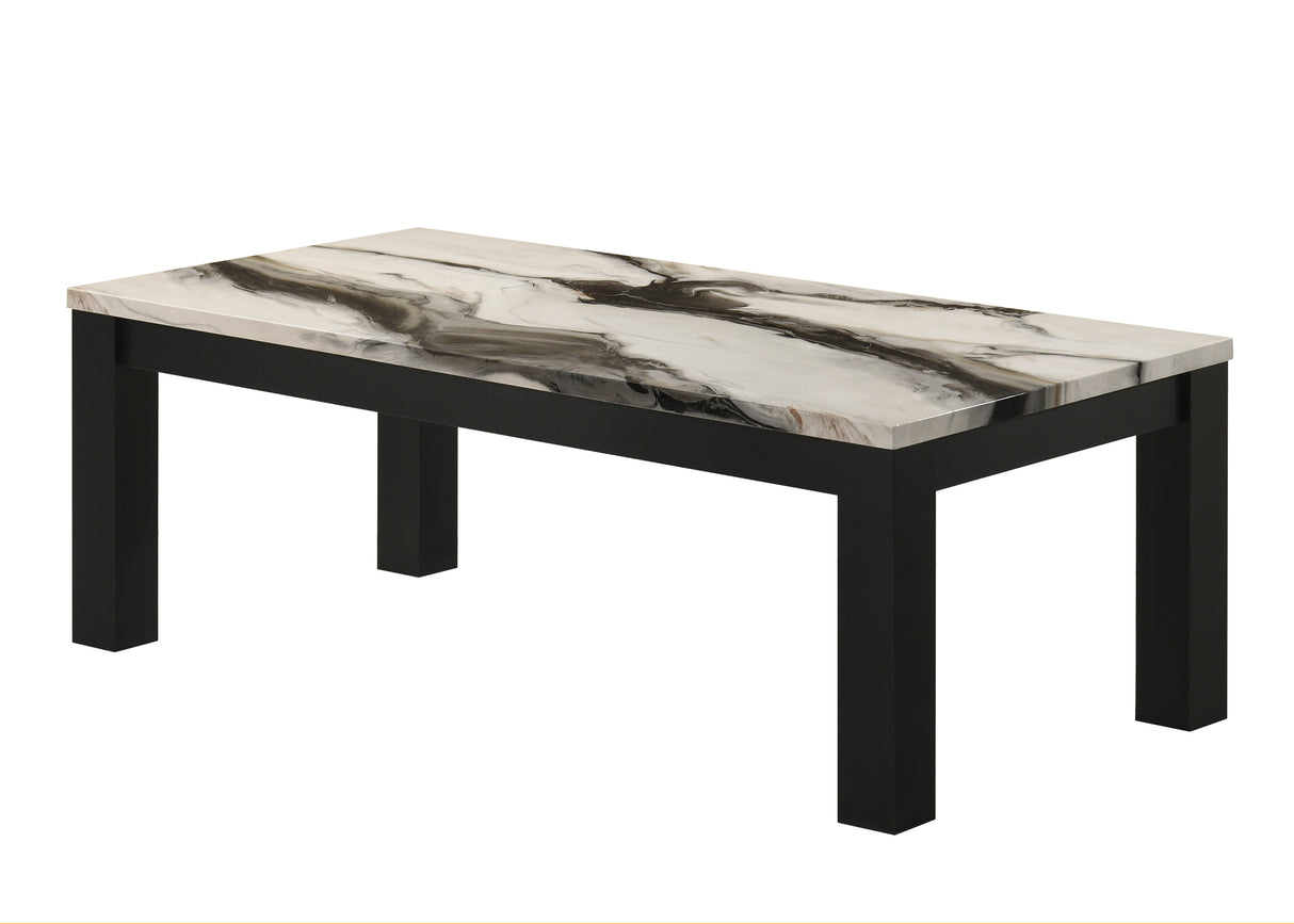 Ivy 3-Piece Cocktail Set Faux Marble Brown