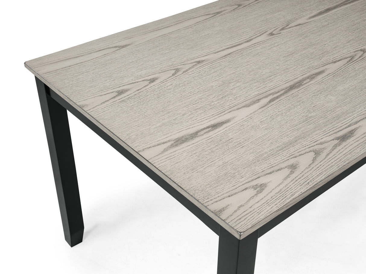 Lester 6-Piece Dining with Bench L.Grey