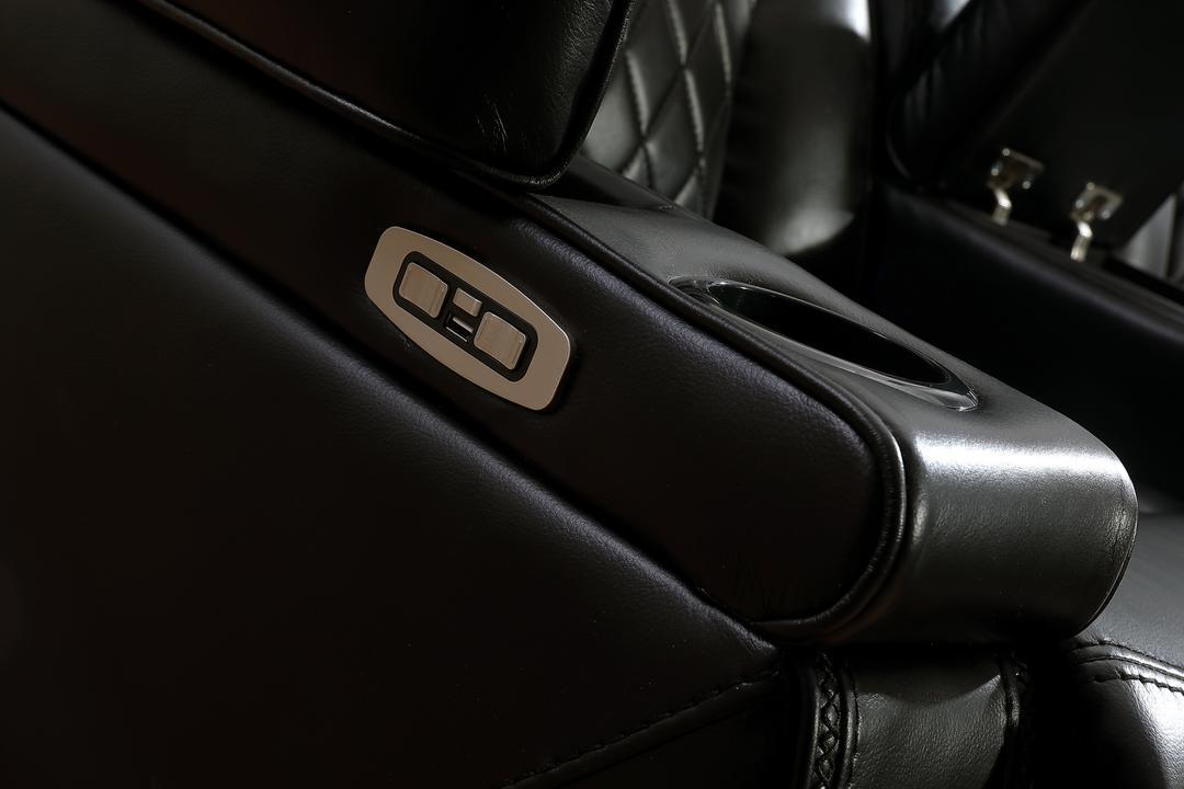 Jax Black 3 PC Reclining Sectional w/ LED & Speakers