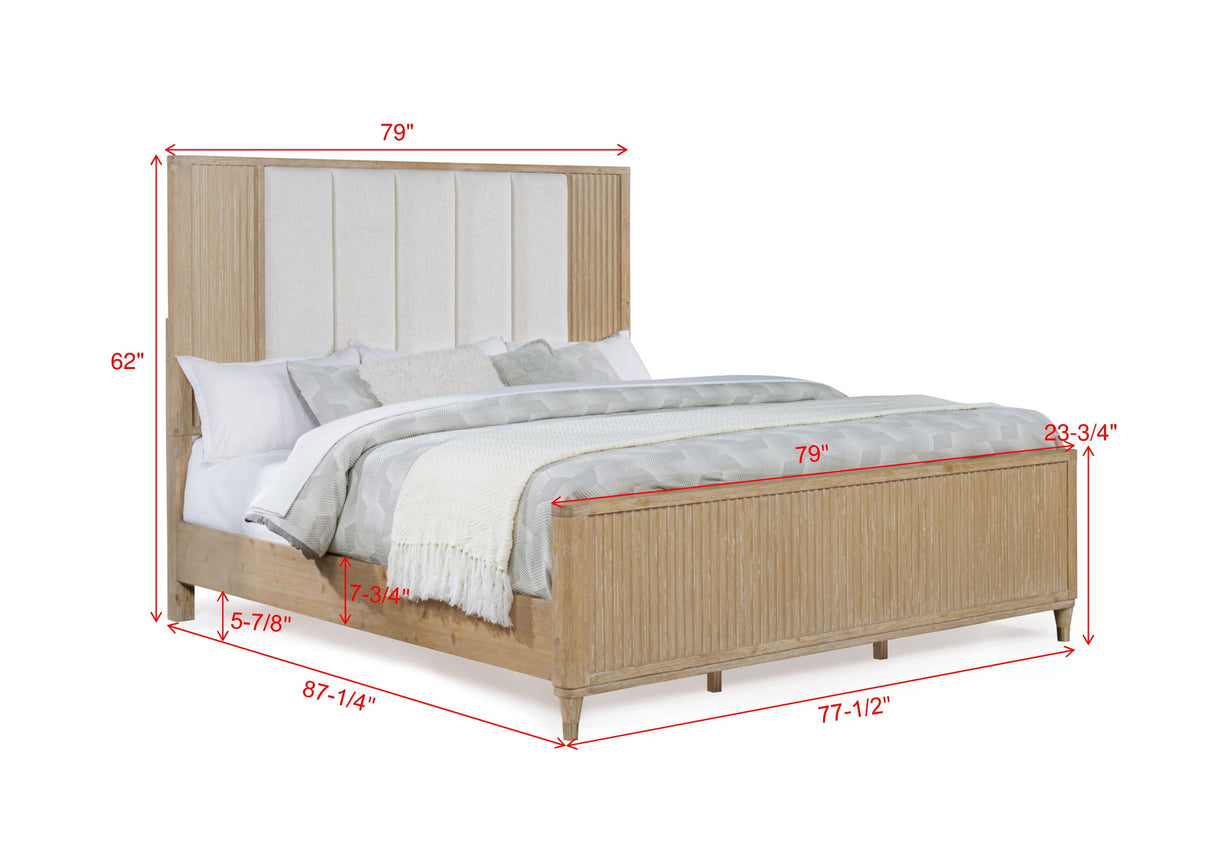 Kara Bedroom Set - Cerused Natural