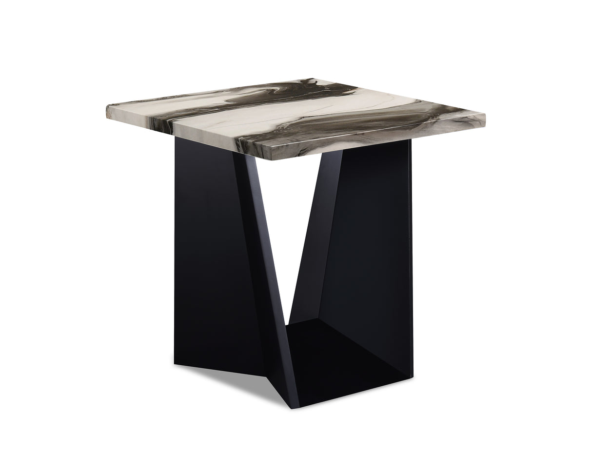 Adea 3pk Cocktail Set Brown Faux Marble