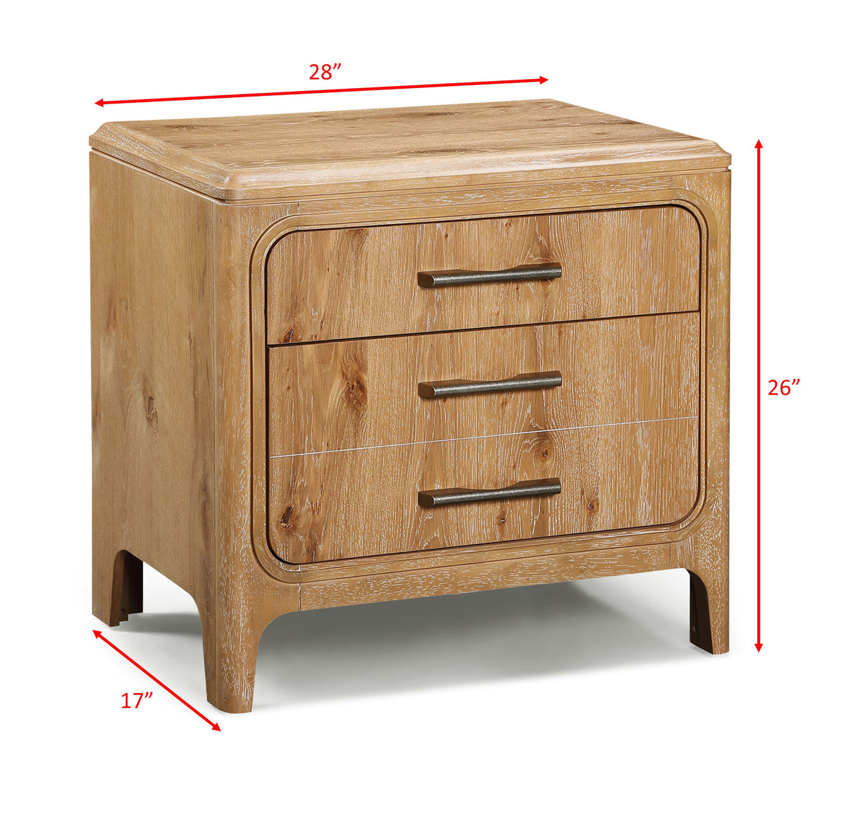 Westcott Bedroom Group-Cerused Natu nightstand