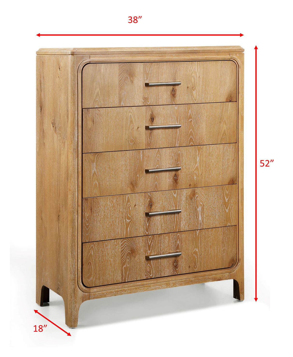 Westcott Bedroom Group-Cerused Natu chest
