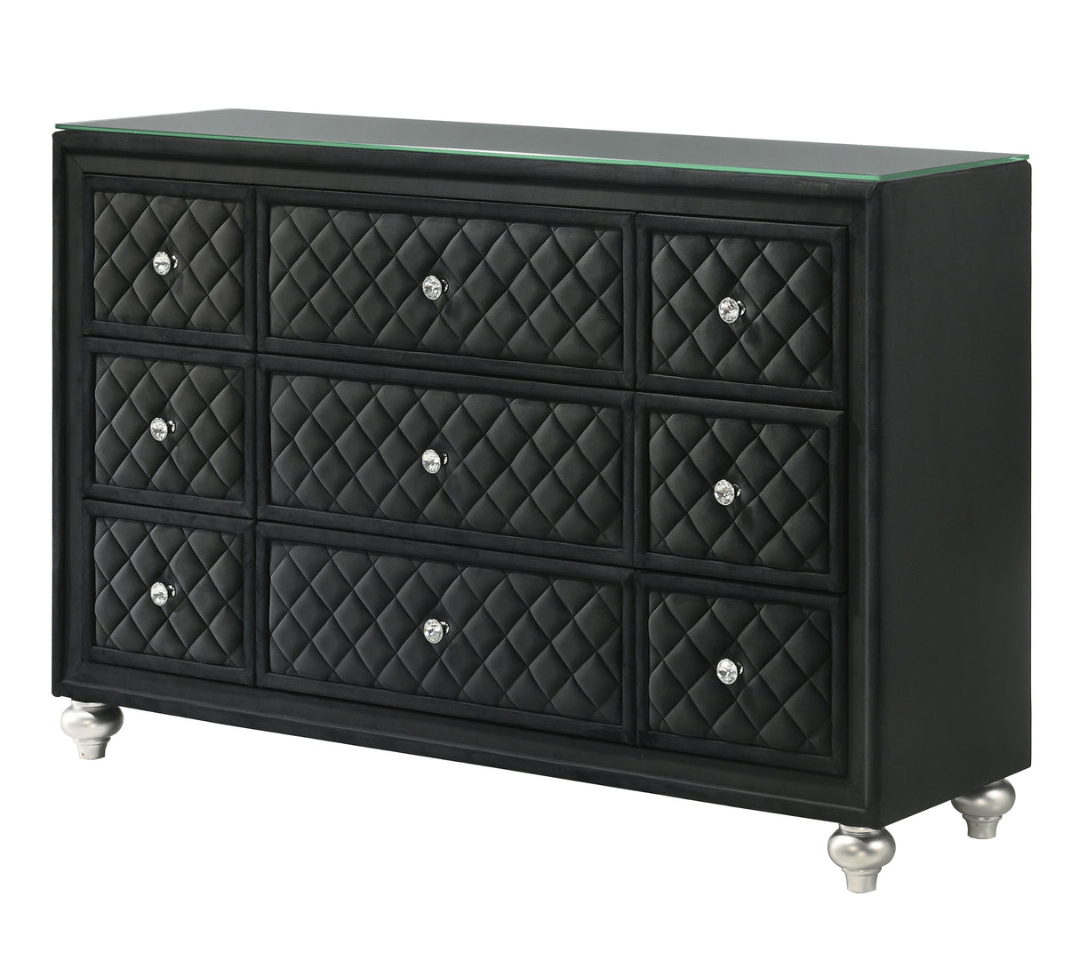 Cameo Panel Bedroom Group - Black dresser