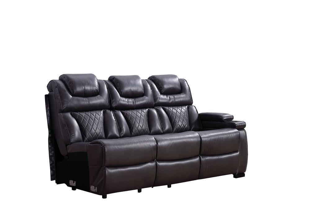 Jax Gray 3 PC Reclining Sectional w/ LED & Speakers
