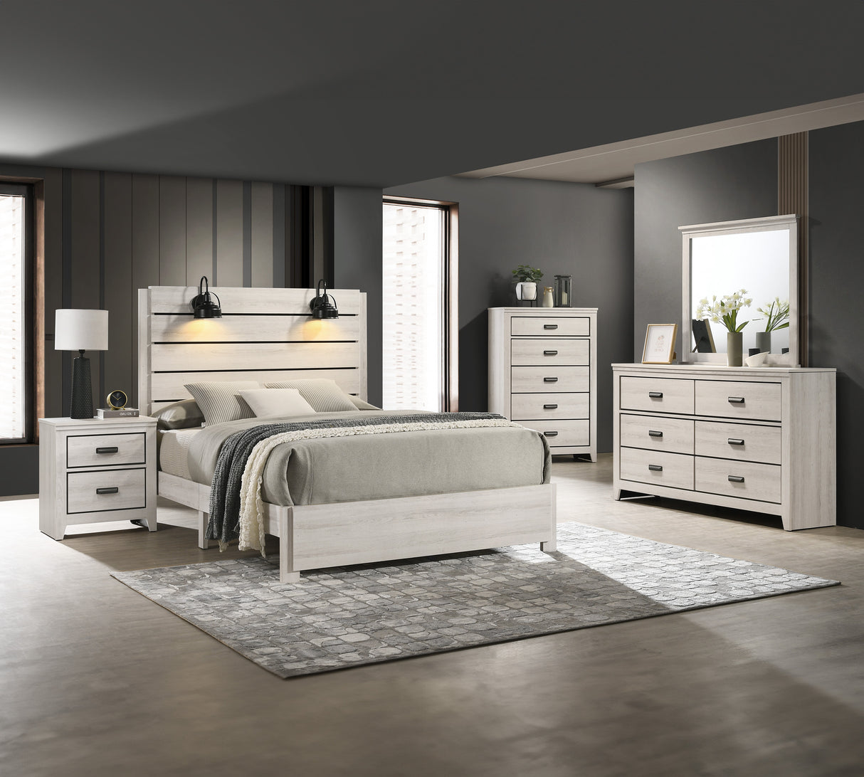 Carter Bedroom Group White