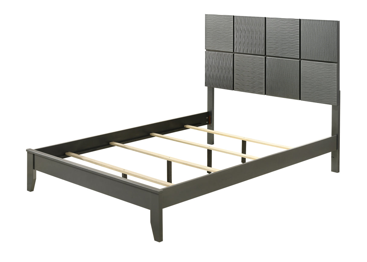 Denker Gunmetal Bedroom Group Queen bed