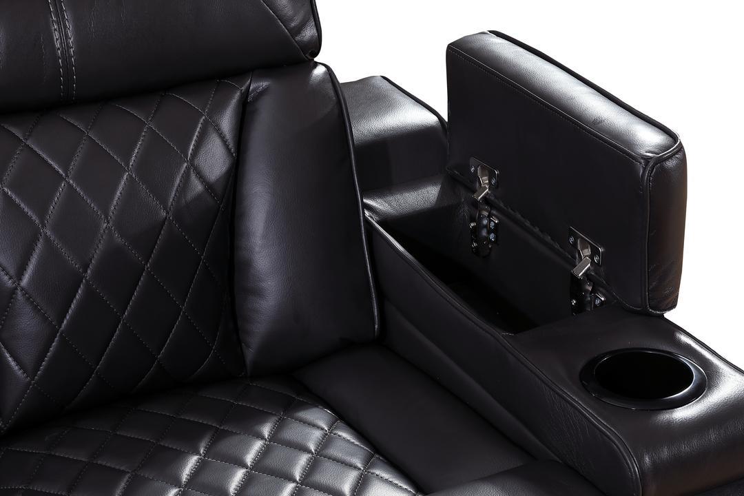 Jax Gray 3 PC Reclining Sectional w/ LED & Speakers